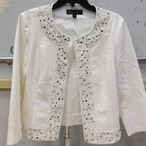 Lafayette 148 white embellished jacket